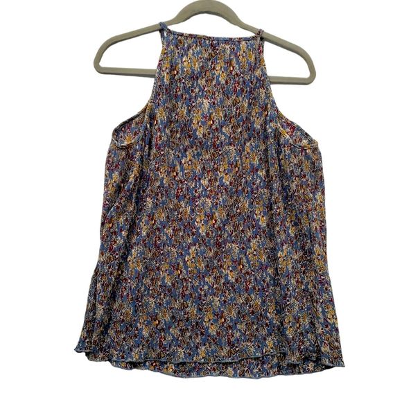 Angie Blouse‎ Top Blue Floral Beaded Womens M - Picture 11 of 11